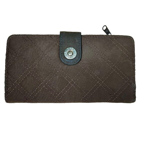 Vera Bradley Brown Quilted Microfiber Tote Shoulder Bag/Hand Bag & Wallett - Picture 8 of 16